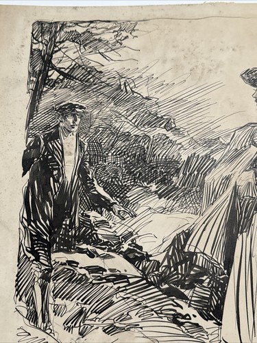 Antique Painting ILLUSTRATION JOSEPH KRAEMER LISTED FAMOUS PORTRAIT COVER ART