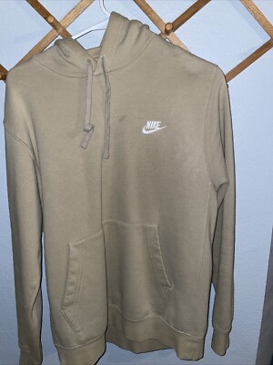 nike sportswear mens sweatshirt hoodie size medium dark gray pullover fleece 326023016518