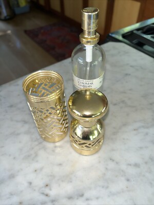 VTG Guerlain Shalimar Perfume Refillable Spray Bottle Gold Case 3.1oz Paris 1981