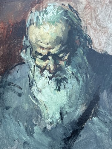 PATRICIA LEGRANDE PAINTING SERGEI BONGART IMPRESSIONIST PORTRAIT MAN MEN 27"