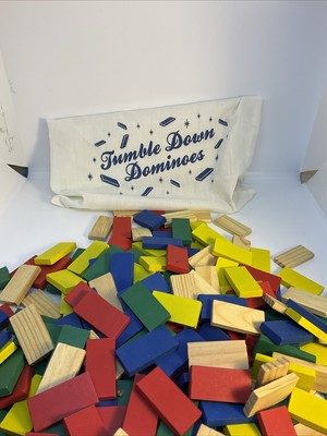 Wild & Wolf Ridley's House of Novelties Wooden Tumble Down Dominoes Rally Blocks