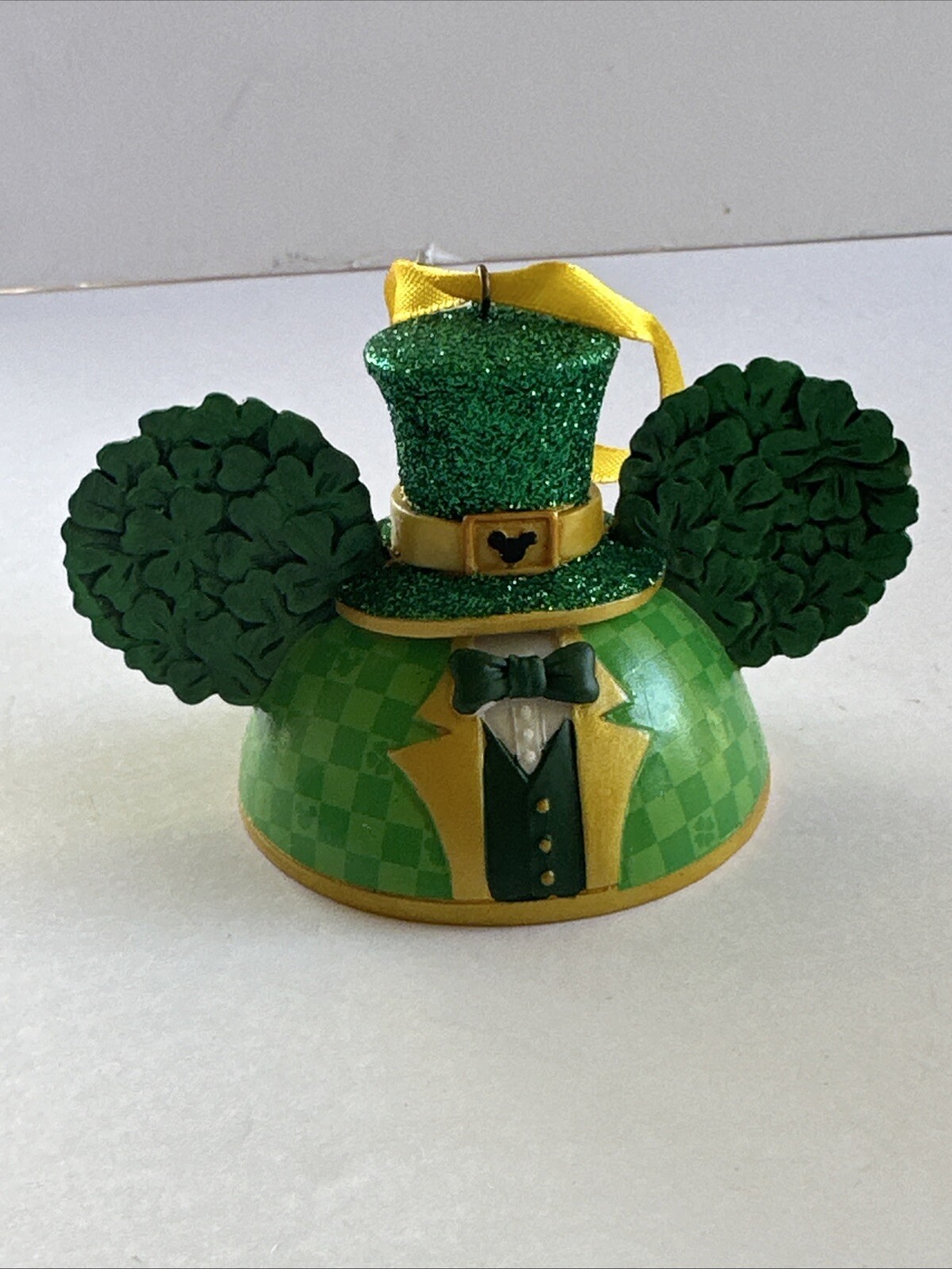 Disney Parks St. Patrick's Day Irish Green Clovers Hat Ornament Mickey Ears