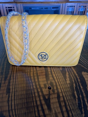 ★MCLANEE★ 566 Bullet Shoulder and Crossbody Bag 566blett NWT Studio Bagley Mischka Womens Crossbody Handbag Yellow