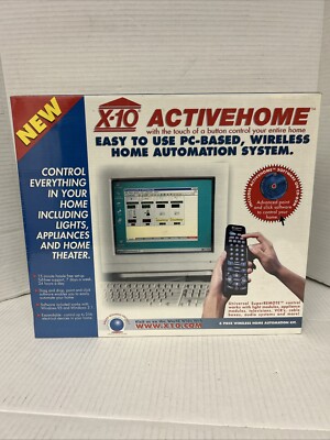 Vintage ACTIVEHOME X-10 PC-Based Wireless Home Automation System NEW SEALED Kit