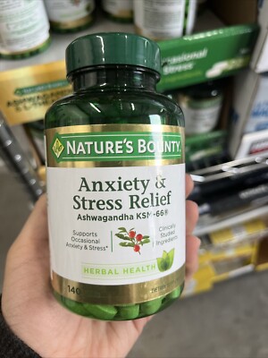 Sealed Nature's Bounty Anxiety & Stress Relief Tablets (140 Count)