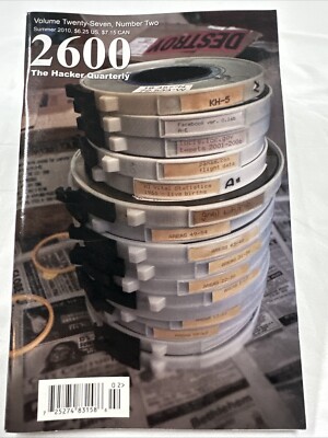 2600 The Hacker Quarterly Magazine - Summer 2010 v27-2 *FREE SHIPPING!!*