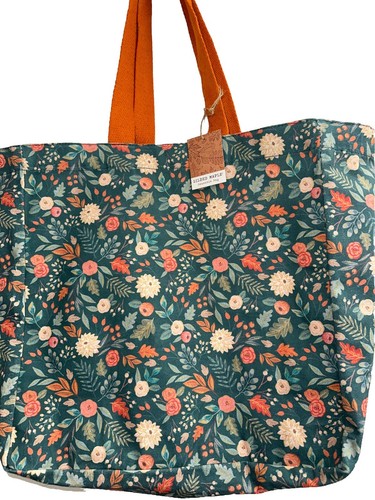 GILDED MAPLE REUSABLE BAG Large Canvas Tote Bag 💯 Cotton 22