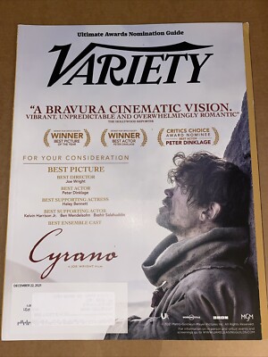 Variety Magazine December 22, 2021 Peter Dinklage A Bravura cinematic vision