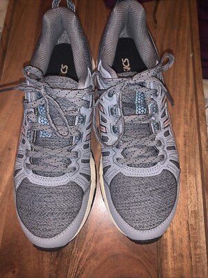 Asics Gel Venture-7 TRAIL Shoes Womens 8.5 Gray Pink Sneakers 1012A627