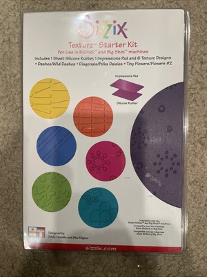 Sizzix Texturz Starter Kit Paper Texturing Plates Craft Embossing Scrapbooking