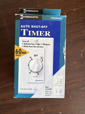 Intermatic FD60MWC 60-Minute In-Wall Auto Shut-off Timer White 20 Amps Good Deal