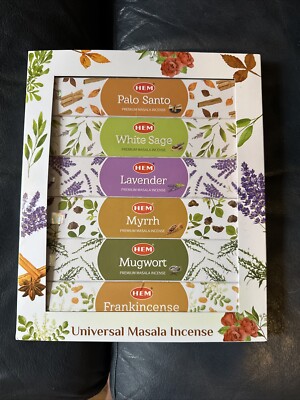 Hem Gift BOX Universal Masala Incense Sticks With FREE INCENSE BURNER