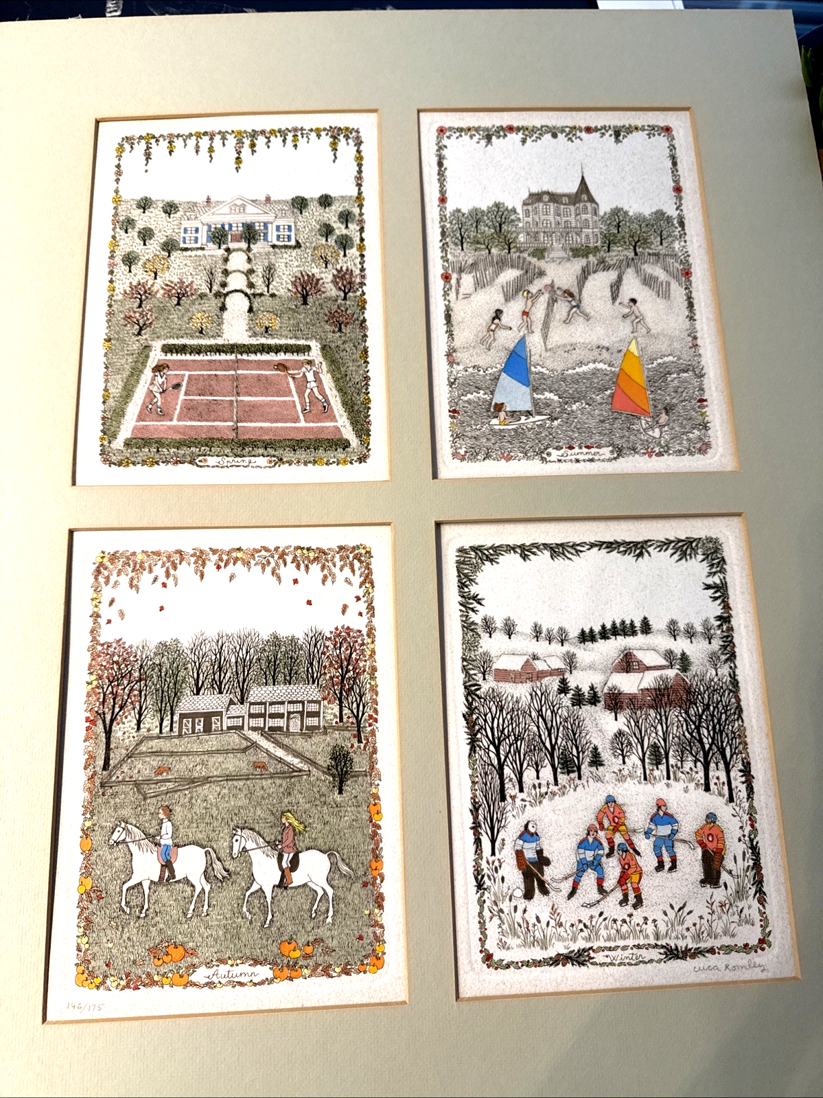 Cuca Romley Etching SEASONS SPORTS Limited Edition 146/175