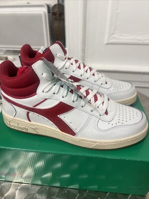 Diadora Mens Magic Basket Demi Cut C1880 White Basketball Shoes Sneakers Size 10
