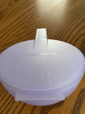  Tupperware Forget Me Not Jr. Onion Tomato Keeper 5106A  Light Purple EUC Small