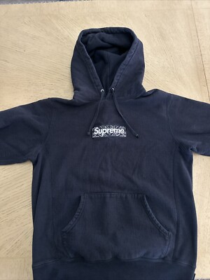 supreme bandana box logo hoodie blue size s 354735397166