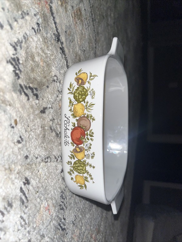 Vintage Corning Ware  Casserole Dish with Lid Spice Of