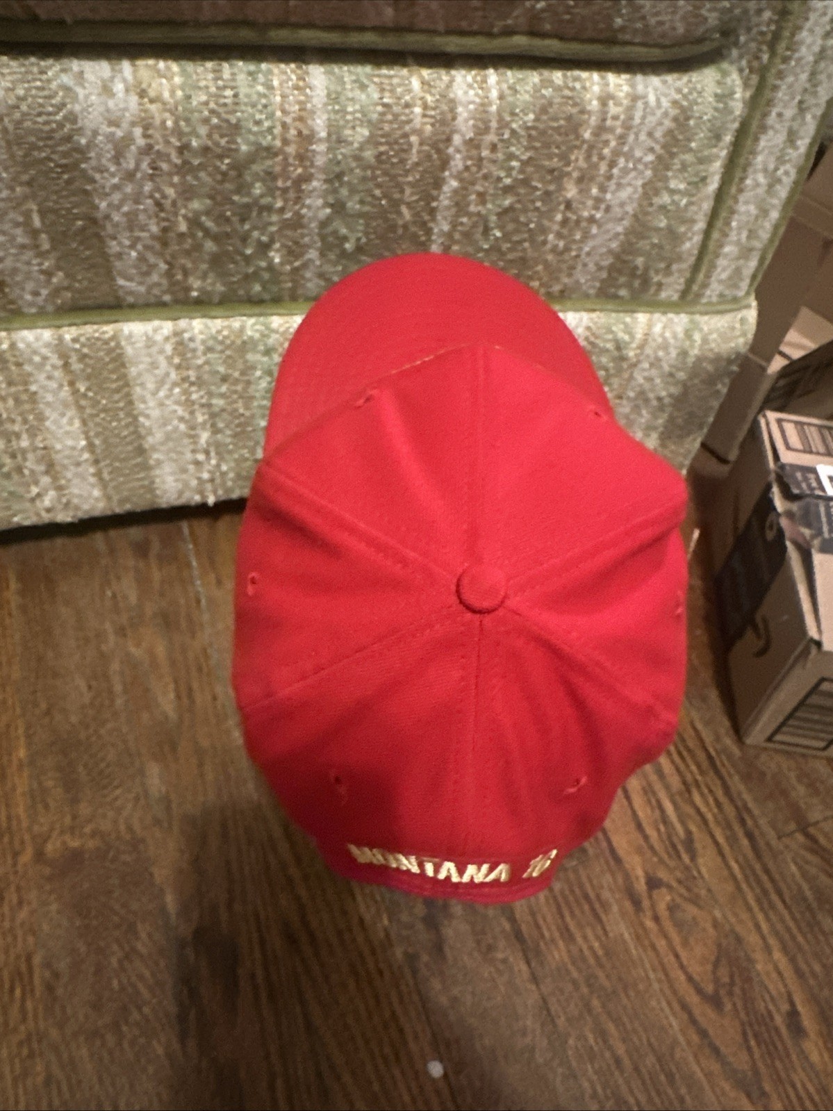 VTG San Francisco Forty Niners NFL Pro Line Red Baseball Hat Cap JOE MONTANA 
