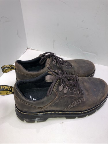 【ユニセックス】Dr. Martens REEDER CRAZY HORSE シューズ Reeder Crazy Horse Leather Utility Shoes in Dark Brown | Dr