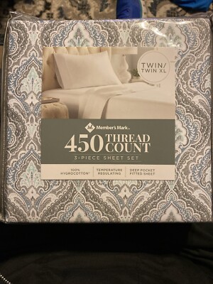 Member's Mark 450-Thread Count Sheet Set Chambord Twin/Twin XL 100% Hygrocotton