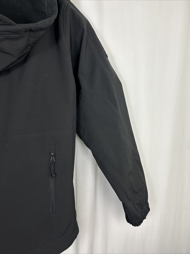 Rothco XL Tactical Jacket 9746 Black Full Zip Hooded Pockets Polyester
