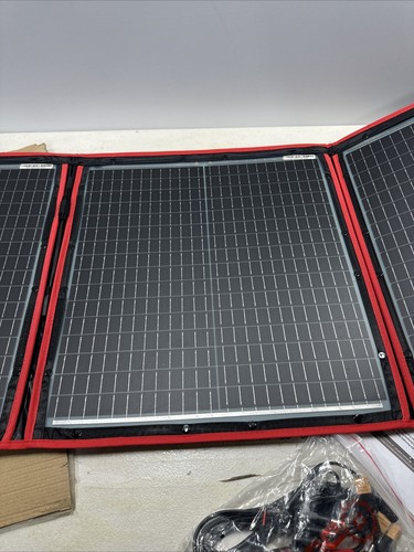 DOKIO 160W 18V Portable Solar Panel Kit (ONLY 9lb) Folding 160w, Red ,black 