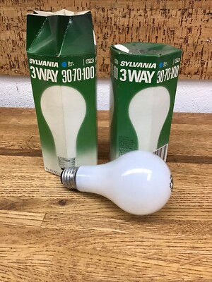 2 - Sylvania 30/70/100 Three 3 Way Soft White A21 Bulbs