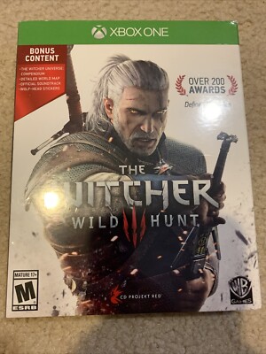The Witcher III 3 Wild Hunt Xbox One Sealed w/ Bonus Content, Slipcover, Book