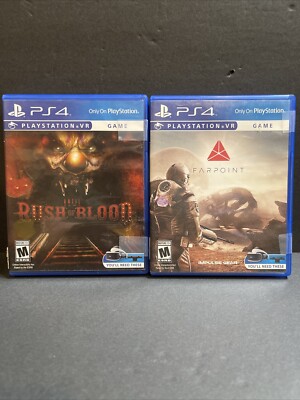 Sony PlayStation PS4 VR Game Lot - Until Dawn: Rush of Blood & Farpoint