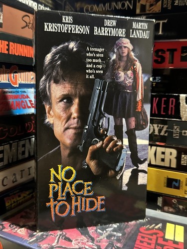 No Place To Hide 1993 VHS Kris Kristofferson Drew Barrymore