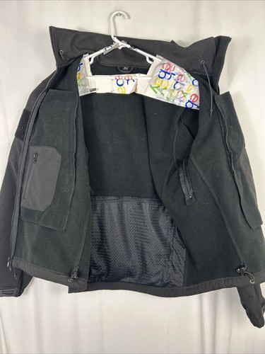 Rothco XL Tactical Jacket 9746 Black Full Zip Hooded Pockets Polyester