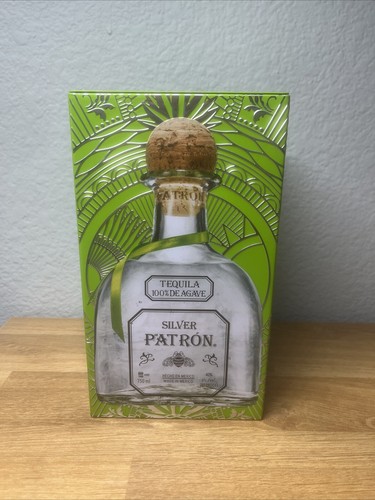 Silver Patron Tin Box Silver Bee Design- Empty