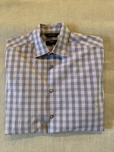 Paul Smith London The Byard L/S Purple Check Shirt Sz. 15 33