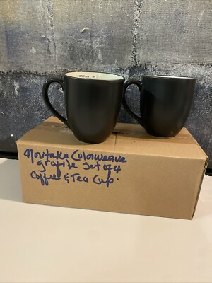 Noritake Colorwave Graphite Set Of Four Coffee & Tea Cup 8034 @