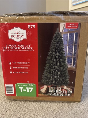 Holiday Time 7-Foot Non-Lit Stanford Spruce Green Christmas Tree