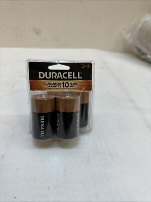 Duracell CopperTop Alkaline Batteries with Duralock Power Technology D 4PK