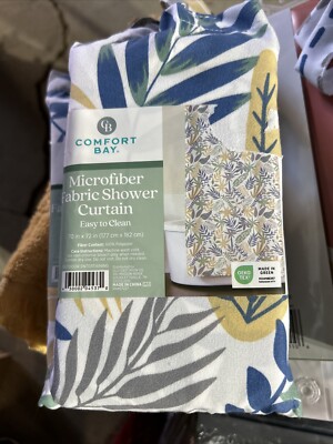 Comfort Bay Microfiber Fabric Shower Curtain