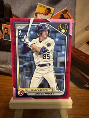2024 Cooper Pratt Bowman 1st RC BP-137 Fuchsia Parallel /299 Hot SP!