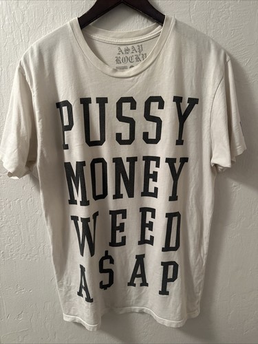 LARGE Shirt A$AP ROCKY Pussy Money Weed RARE Original ASAP