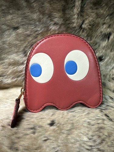 小物 PAC-MAN GHOST FRGMT LEATHER BAG CHARM Leather Pac-man Bag Charm, Handmade Ghost Charm, Cute Ghost