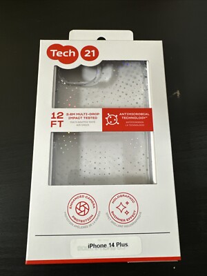 Tech21 Case for iPhone 14 Plus Evo Sparkle Radiant Cover 12 ft Drop Protection