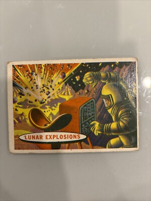1958 Topps Target: Moon Salmon Back #48 Lunar Explosions Fair