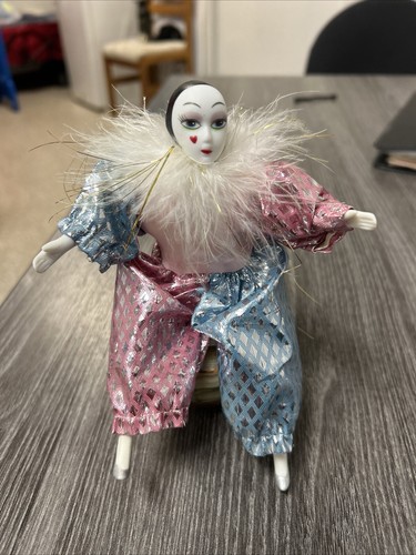 Rare VTG Bisque Porcelain Collectible French Pierrot