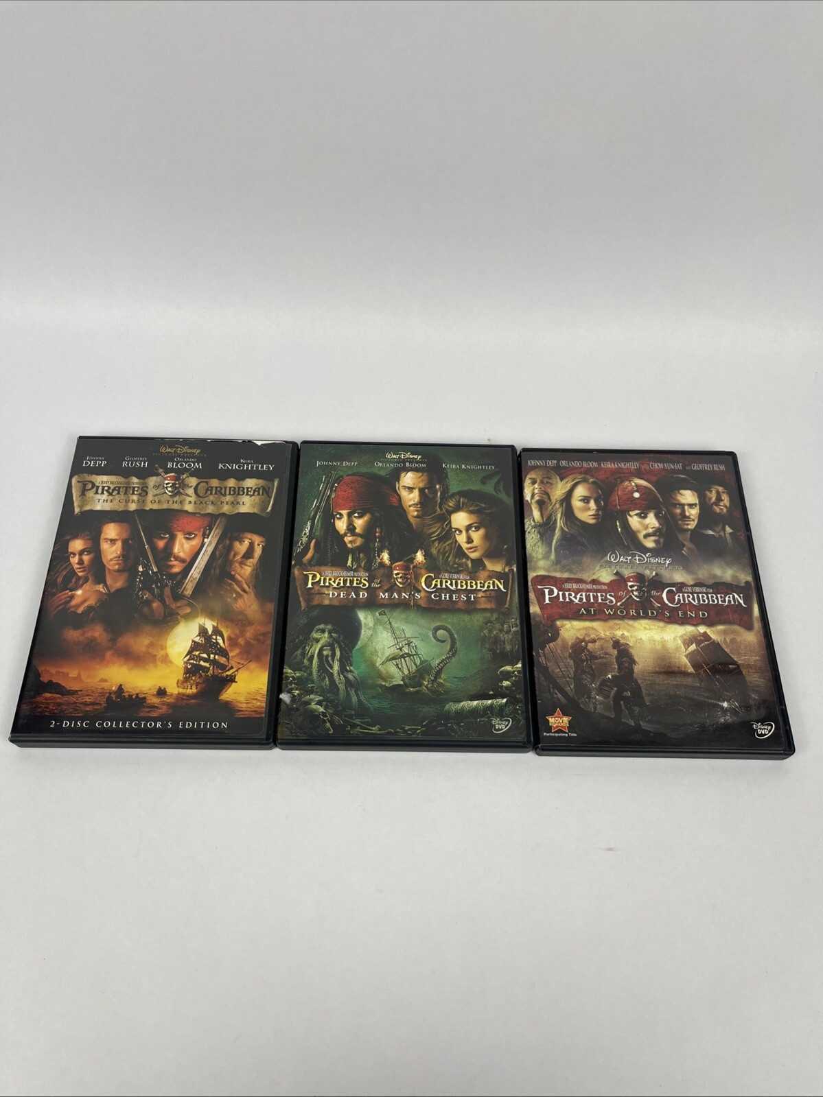 Lot Of 3 Assorted  Disney DVDs Pirates Of The Caribbean