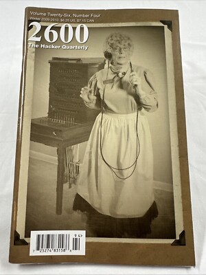 2600 The Hacker Quarterly Magazine - Winter 2009 - 2010 v 26-4 *FREE SHIPPING!!*