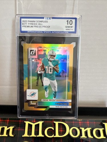 TYREEK HILL #271 2022 PANINI DONRUSS MIAMI DOLPHINS ISA GEM