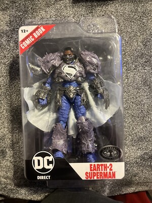Mcfarlane Toys DC Multiverse Page Punchers Earth-2 Superman Platinum Edition Fig