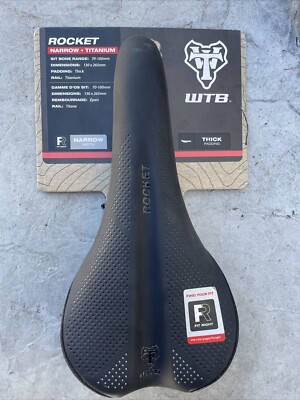 WTB Rocket Saddle - Titanium, Black, Narrow, Thick Padding