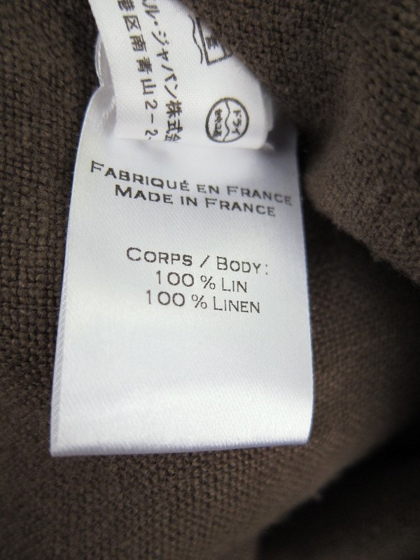 Balmain Khaki Linen Canvas Military Shirt SS13 sz. 38 Small