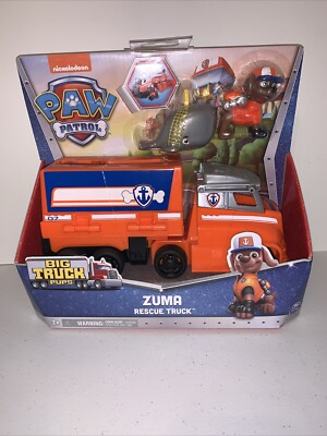Paw Patrol Big Truck Pups Zuma Rescue Truck Vehicle & Action Figure & Whale  New